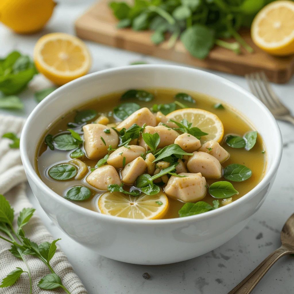 lemon spinach ginger chicken soup